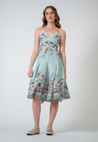 Roselle multicolor strap midi dress