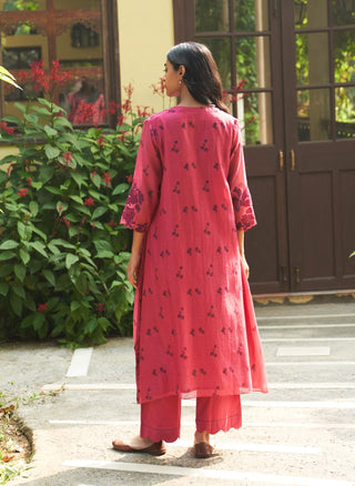 Rouge Applique Tunic And Pants by Vaayu available on Indiaspopup