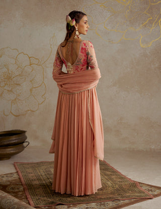 Blush Rose Anarkali And Dupatta by Chhavvi Aggarwal available on Indiaspopup.com