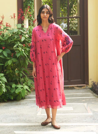 Rouge Printed Dress by Vaayu available on Indiaspopup