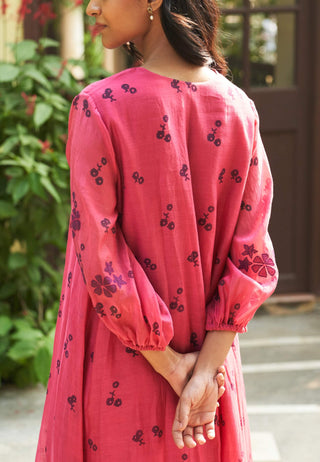 Rouge Printed Dress by Vaayu available on Indiaspopup