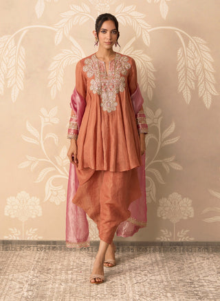 Orange shiddat kurta salwar set