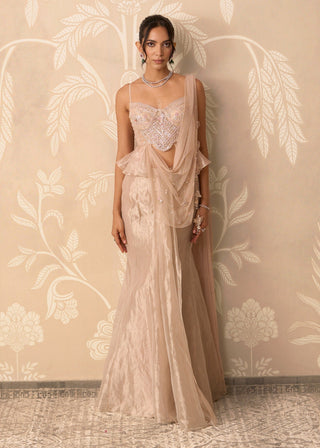 Water gold kainaat sari set