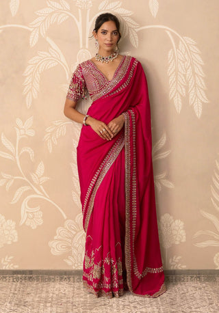 Fuchsia sahiba sari set