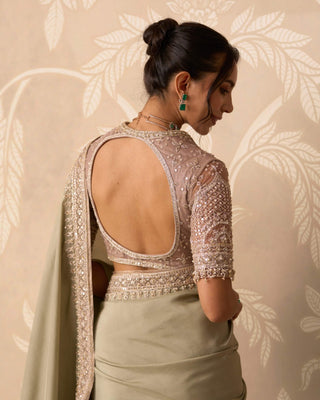 Sage green ziya sari set