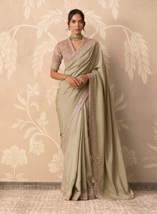 Sage green ziya sari set