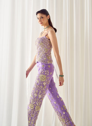 Lavender corset top and pants
