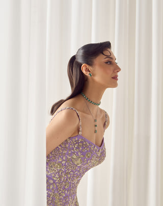 Lavender corset top and pants