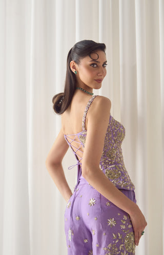 Lavender corset top and pants