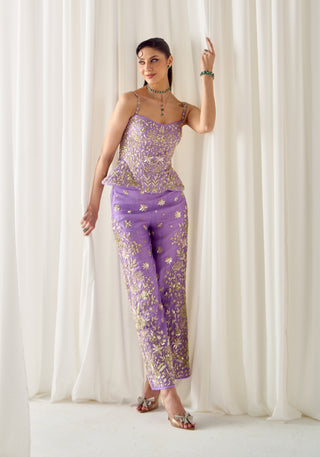 Lavender corset top and pants