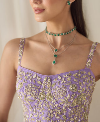 Lavender corset top and pants