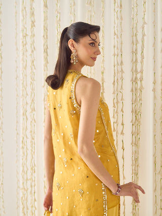 Mustard-yellow farsi salwar suit