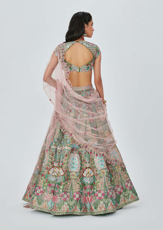 Aisha Rao-Parisa Multicolour Embellished Lehenga Set-INDIASPOPUP.COM