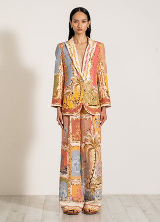 Amara multicolor collar jacket and pants