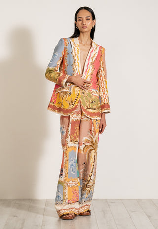Amara multicolor collar jacket and pants