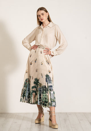 Solstice ivory shirt and skirt