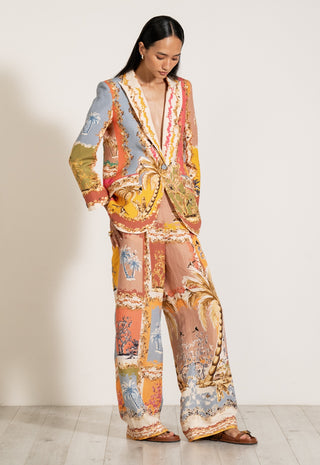 Amara multicolor collar jacket and pants