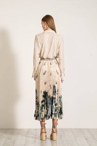 Solstice ivory shirt and skirt