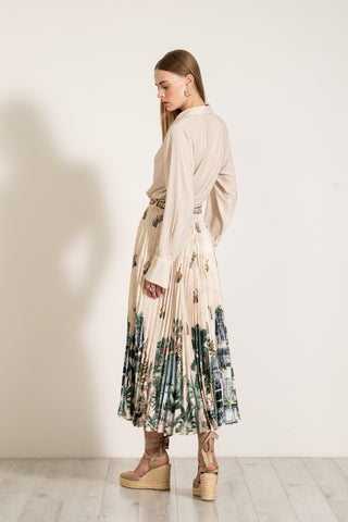 Solstice ivory shirt and skirt