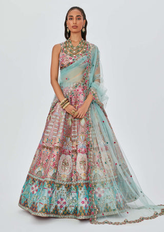 Aisha Rao-Mehr Multicolor Embellished Lehenga Set-INDIASPOPUP.COM