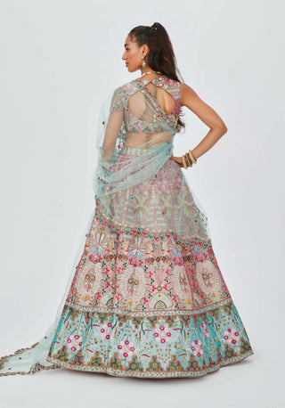 Aisha Rao-Mehr Multicolor Embellished Lehenga Set-INDIASPOPUP.COM
