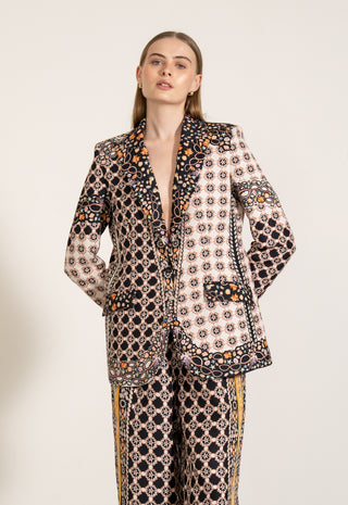 Aurora knotch collar jacket and pants