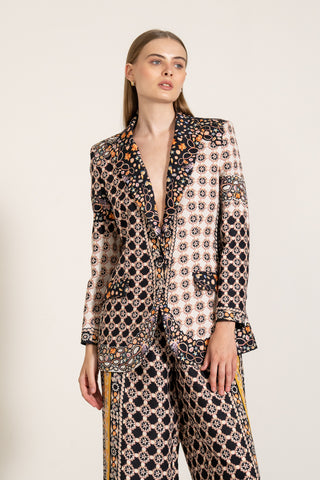 Aurora knotch collar jacket and pants