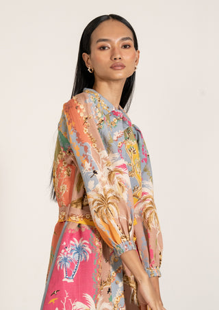 Sienna pleated sleeved shirt dress