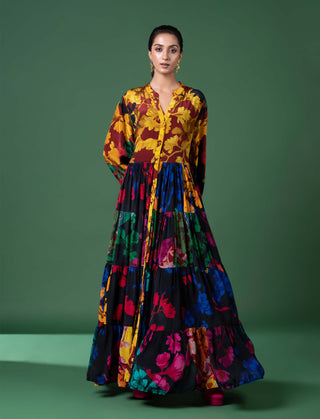 Arcadia Print Tier Dress by Siddhartha Bansal, available on Indiaspopup.com