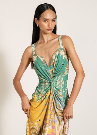 Celeste twisted midi dress