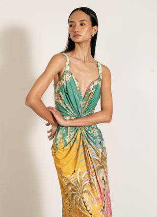 Celeste twisted midi dress