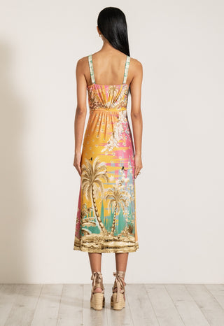 Celeste twisted midi dress