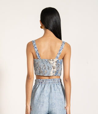 Coraline sky blue bustier