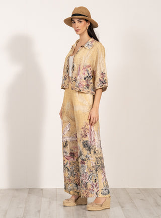 Petra gold blouse and fioria pants