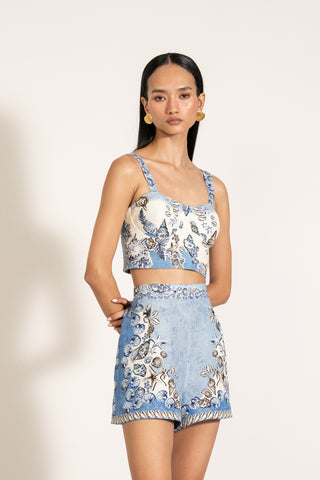 Coraline sky blue bustier
