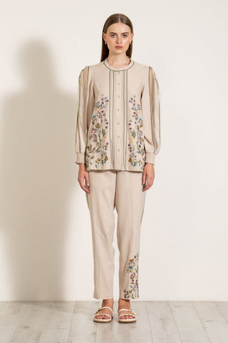 Catrine beige top and pants