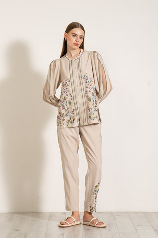 Catrine beige top and pants