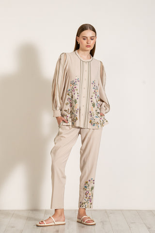 Catrine beige top and pants