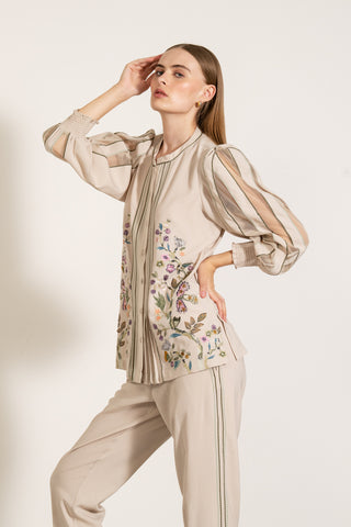 Catrine beige top and pants