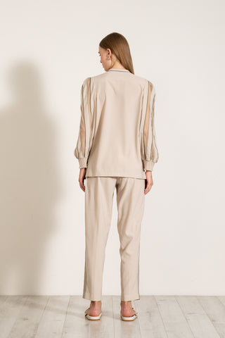 Catrine beige top and pants