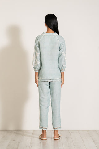 Briella sky blue top and pants