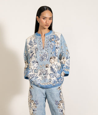 Miranda sky blue top