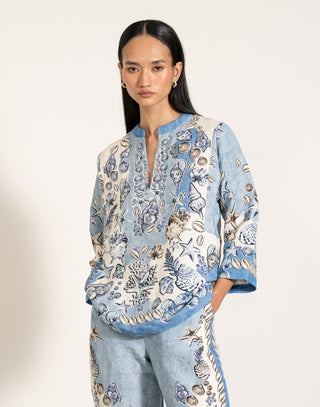 Miranda sky blue top