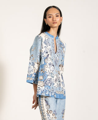 Miranda sky blue top