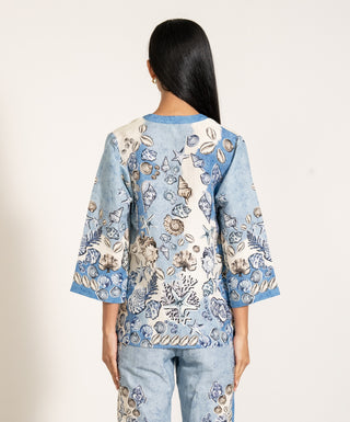 Miranda sky blue top