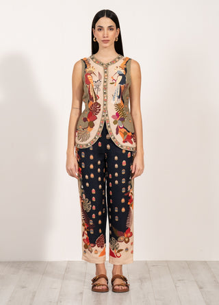 Daphne sleeveless waist coat and pants