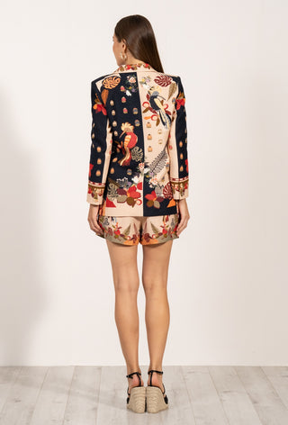 Colette multicolor collar jacket and shorts