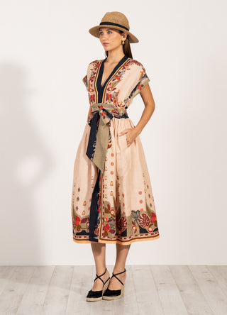 Agatha belted midi dress