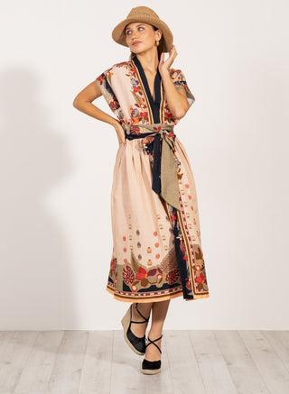 Agatha belted midi dress