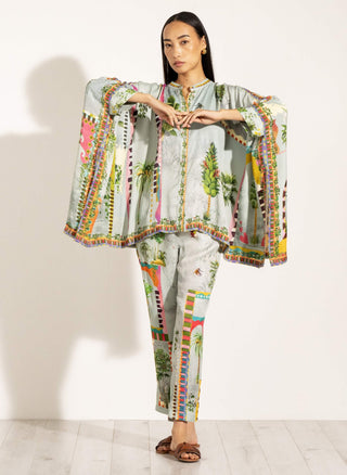 Vista green kaftan and pants